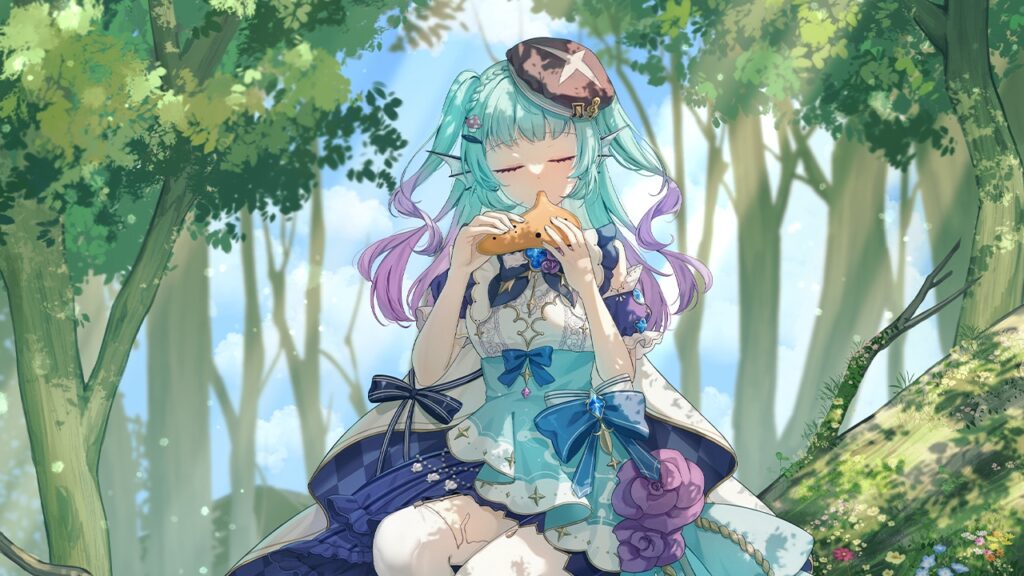 あおすずあさぎ オカリナとアコーディオンを演奏する深海の人魚VTuber