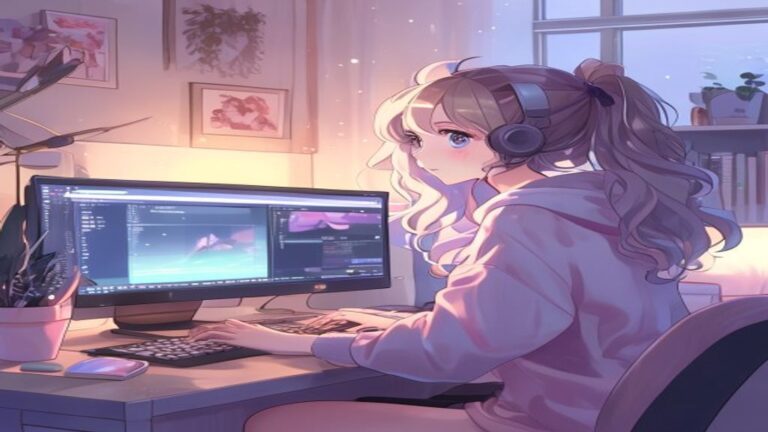 VTuberが動画編集でShorts用クリップを作るイメージ