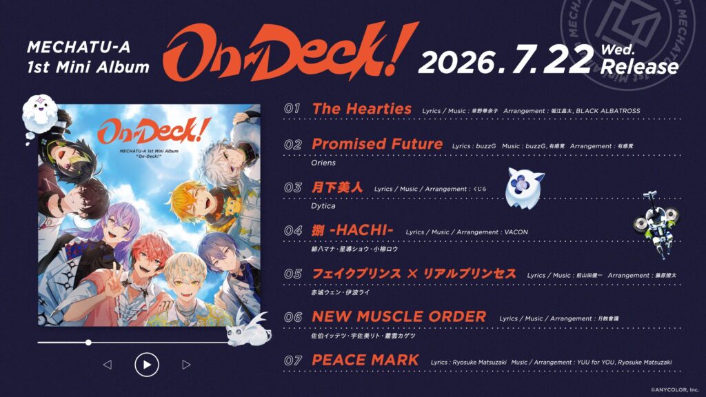 MECHATU-A 1st Mini Album On-Deck! クリエイターコメント